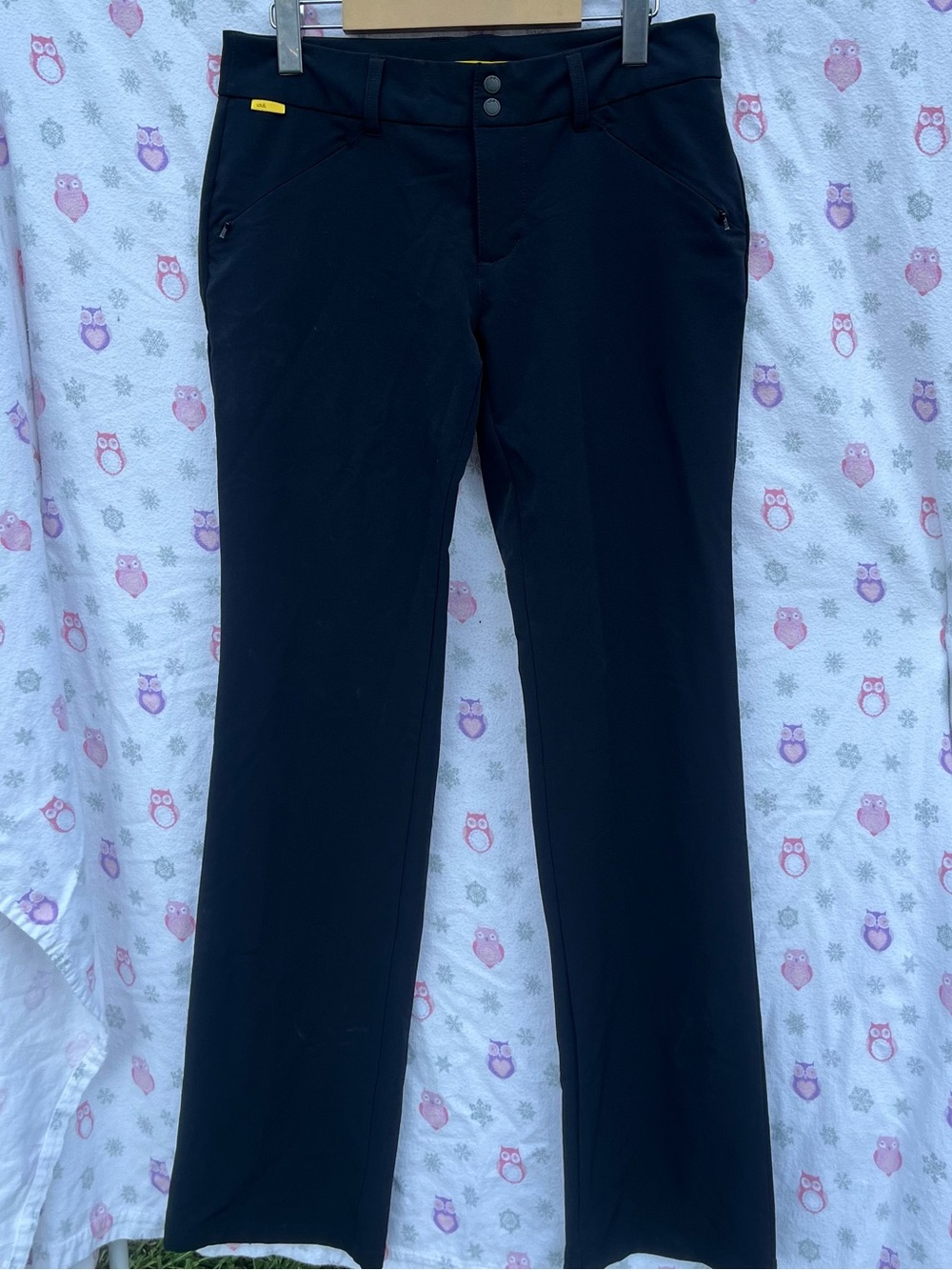 Lole Women's Black Pants with Branded Button Detail